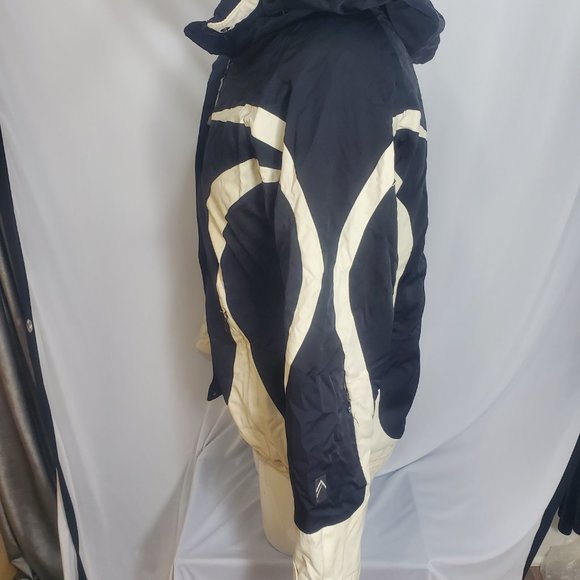 Authentic Alpine Design. Snowboard Jacket, Ladies S 6-8 Blk/Wht with lining 3in1 - Picture 5 of 16